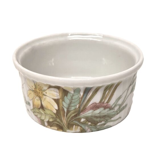 Discontinued Pillivuyt Virginie Ramekins Set x4 Molling France Lot Yellow Flower - Picture 2 of 7